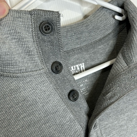 Duluth Trading Co Burly Thermal Mock Neck‎ Shirt Men's XL Gray Long Sleeve - Picture 6 of 6
